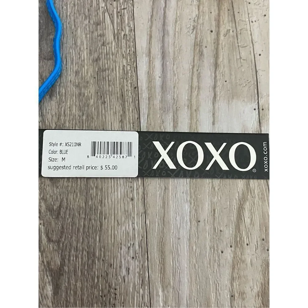 XOXO Bikini Swim Top Padded Blue Women’s Sz M NWT